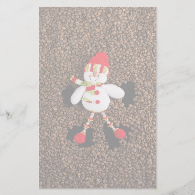 Christmas snowman decoration stationery (Front)