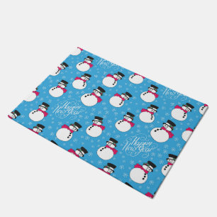 Christmas snowman doormat