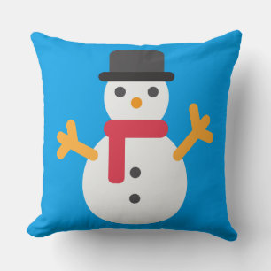 christmas snowman emoji cushion