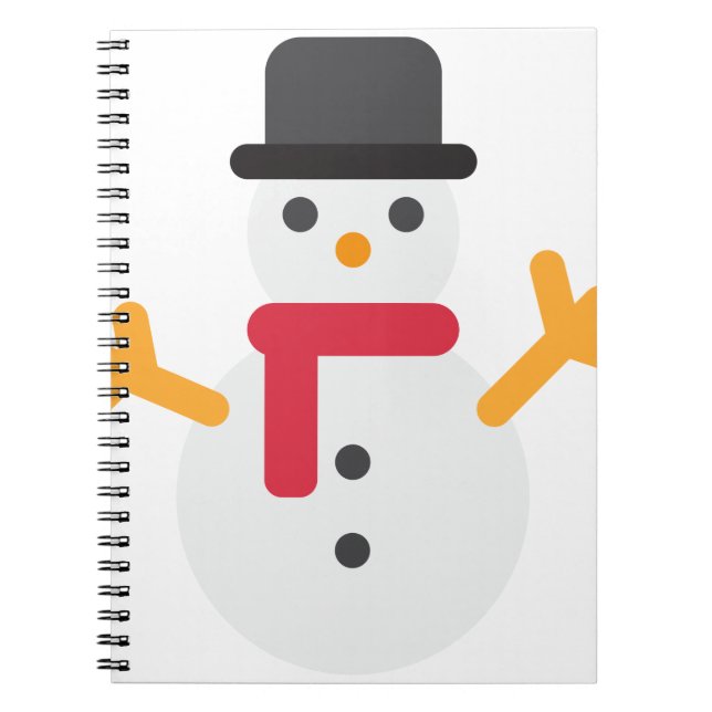 christmas snowman emoji notebook (Front)