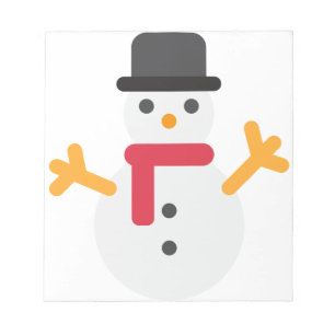 christmas snowman emoji notepad
