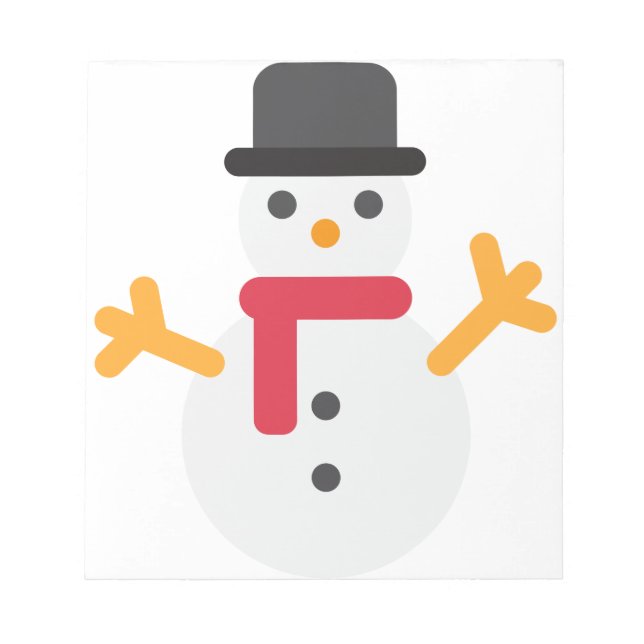 christmas snowman emoji notepad (Front)