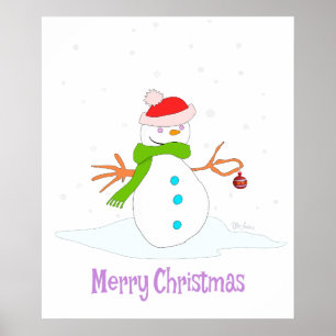 Christmas Snowman · Eve Holiday · Cheer Snowy Gree Poster