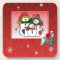 Christmas Snowman Family Cork Coaster