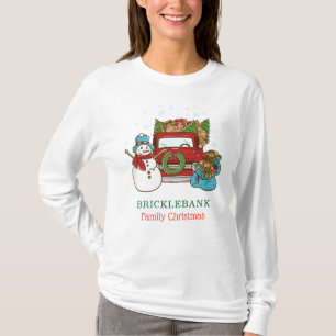 Christmas Snowman Family Matching Personalised T-Shirt