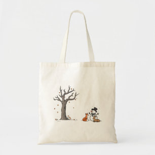 Christmas Snowman Fox And Deer Woodland Animal Tote Bag