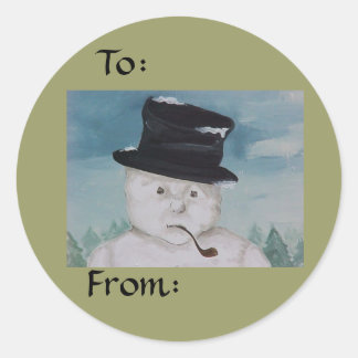 Christmas Snowman Gift Sticker