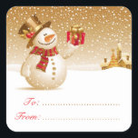 Christmas Snowman Gift Tag Stickers<br><div class="desc">Christmas Snowman Gift Tag Stickers</div>