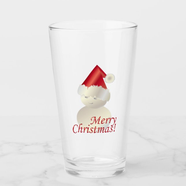 Christmas Snowman Glass (Front)