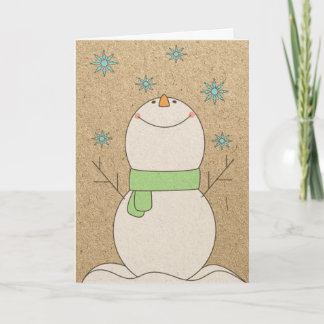 Christmas Snowman Holiday Card