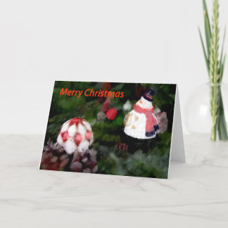 Christmas Snowman Holiday Card