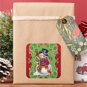 Christmas snowman Holiday fun sticker