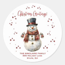 Christmas Snowman Holiday With Name