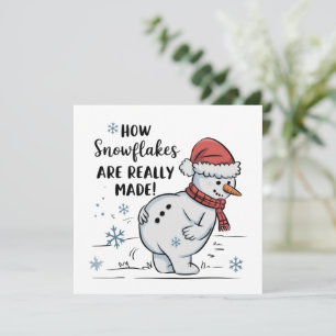 Christmas Snowman How Snowflakes Are Really Made  Holiday Card