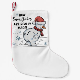 Christmas Snowman How Snowflakes Are Really Made Small Christmas Stocking
