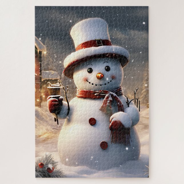 Christmas Snowman Jigsaw Puzzle (Vertical)