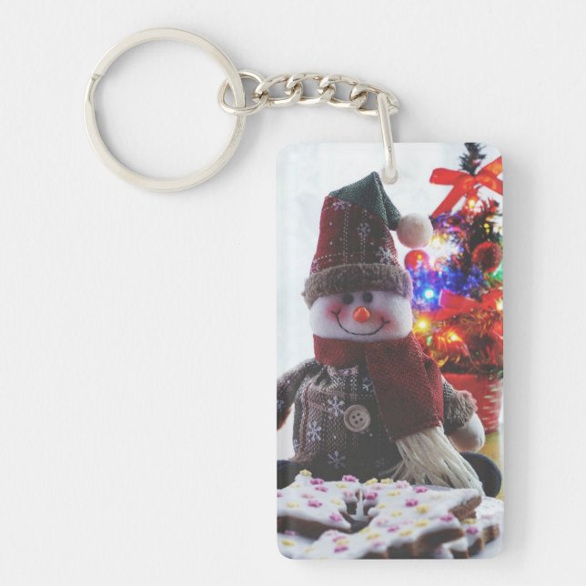 CHRISTMAS SNOWMAN  KEY RING (Front)