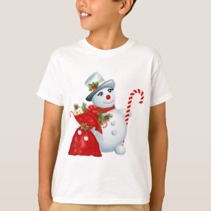 Christmas Snowman Kids Longsleeve T-Shirt