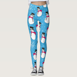 Christmas snowman leggings