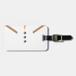 christmas snowman luggage tag