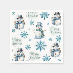 Christmas Snowman Napkin
