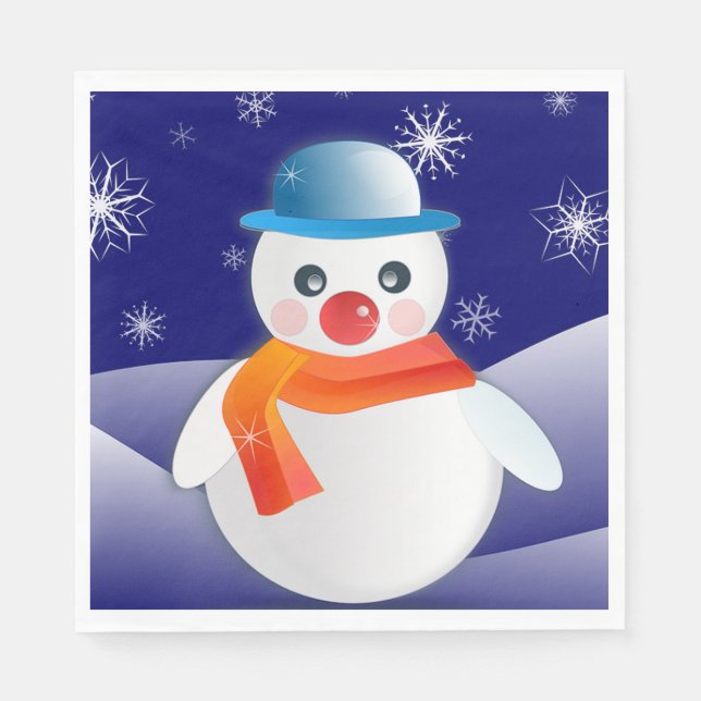 Christmas Snowman Napkin (Front)