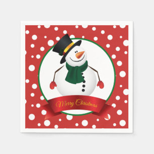 Christmas Snowman Paper Napkins