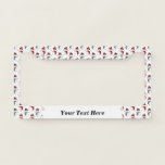 Christmas Snowman Pattern Custom Christmas Licence Plate Frame<br><div class="desc">This design may be personalised in the area provided by changing the photo and/or text. Or it can be customised by choosing the click to customise further option and delete or change the colour, the background, add text, change the text colour or style, or delete the text for an image...</div>