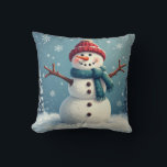 Christmas snowman pattern pillow cushion<br><div class="desc">Christmas snowman pattern pillow cushion</div>