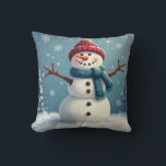 Christmas snowman pattern pillow cushion<br><div class="desc">Christmas snowman pattern pillow cushion</div>