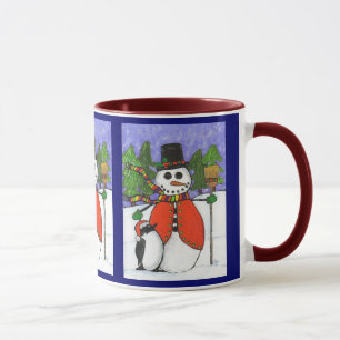 Christmas Snowman & Penguin - Holiday mug