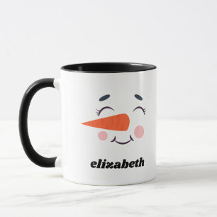 Christmas Snowman Personalised Mug
