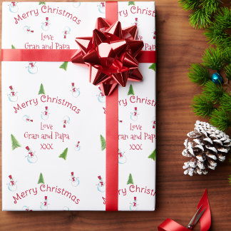 Christmas Snowman Personalised Wrapping Paper