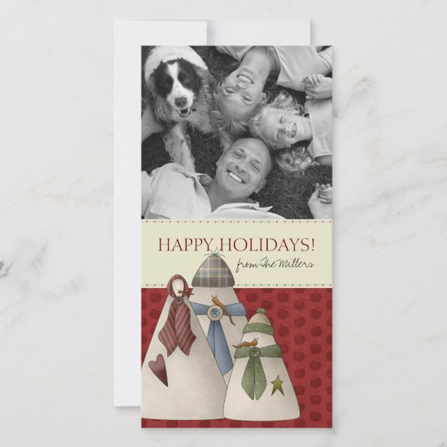 Christmas Snowman Photo Cards (Front)