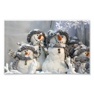 Christmas snowman photo enlargement