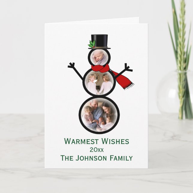 Christmas Snowman Photo Frame Template (Front)