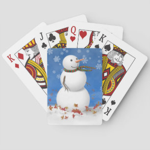 Christmas Snowman Playing Cards