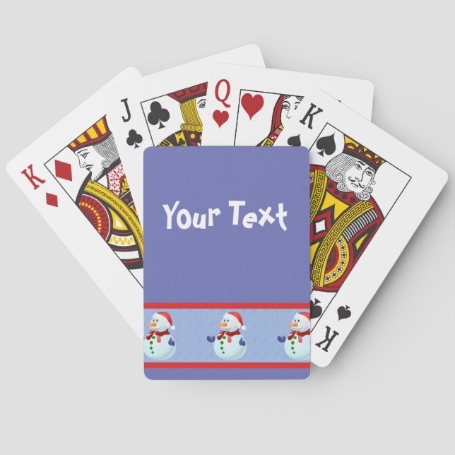 Christmas Snowman Playing Cards (Back)