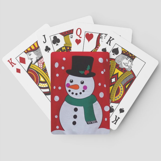 Christmas Snowman Playing Cards (Back)
