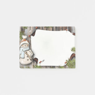 Christmas snowman post-it notes