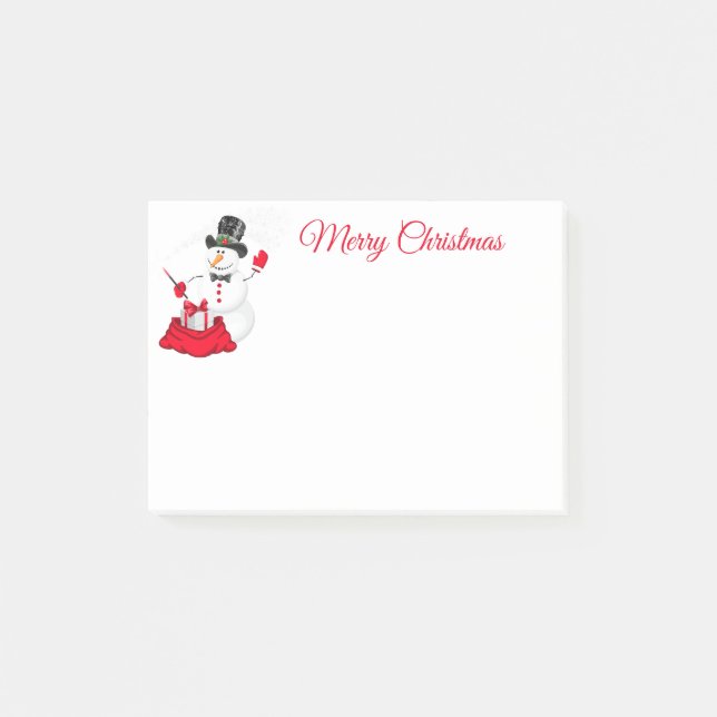 Christmas Snowman Post It Notes (Front)