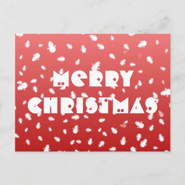 Christmas Snowman Postcard (Front)