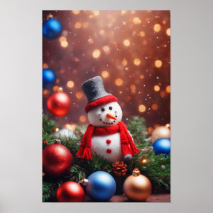 Christmas Snowman Poster
