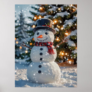 Christmas Snowman Poster
