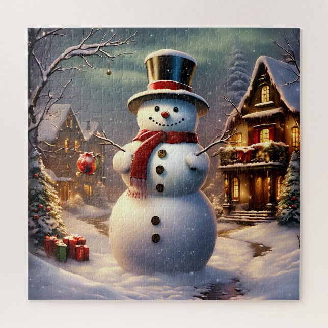 Christmas Snowman Puzzle (Vertical)