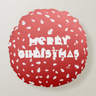 Christmas Snowman Round Cushion