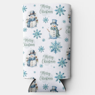 Christmas Snowman Seltzer Can Cooler
