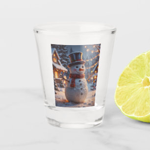 Christmas Snowman Shot Glass