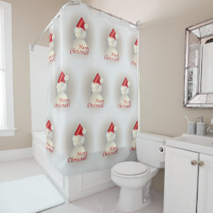 Christmas Snowman Shower Curtain