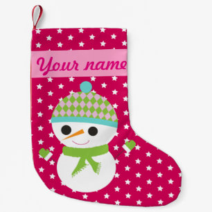 Christmas Snowman Small Christmas Stocking
